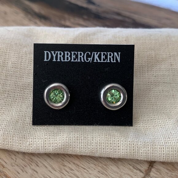 Dyrberg/Kern Luvena green Swarovski earrings - Picture 4 of 6
